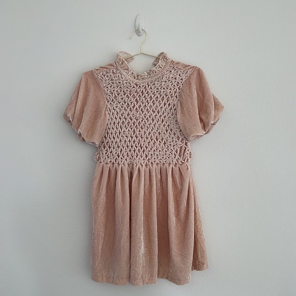 Free People Gum Drop Velour Open Back Mini Dress - Picture 5 of 6